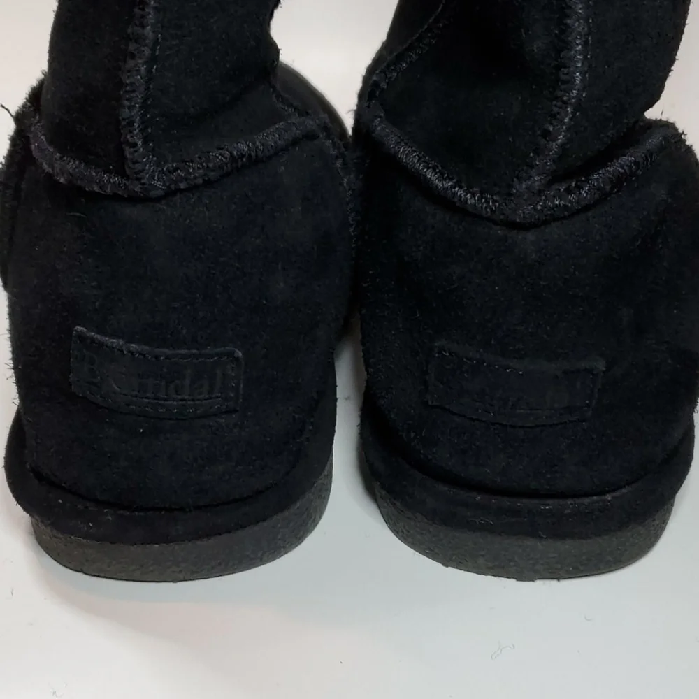 BJORNDAL Zoe Black Leather Suede Boots 10